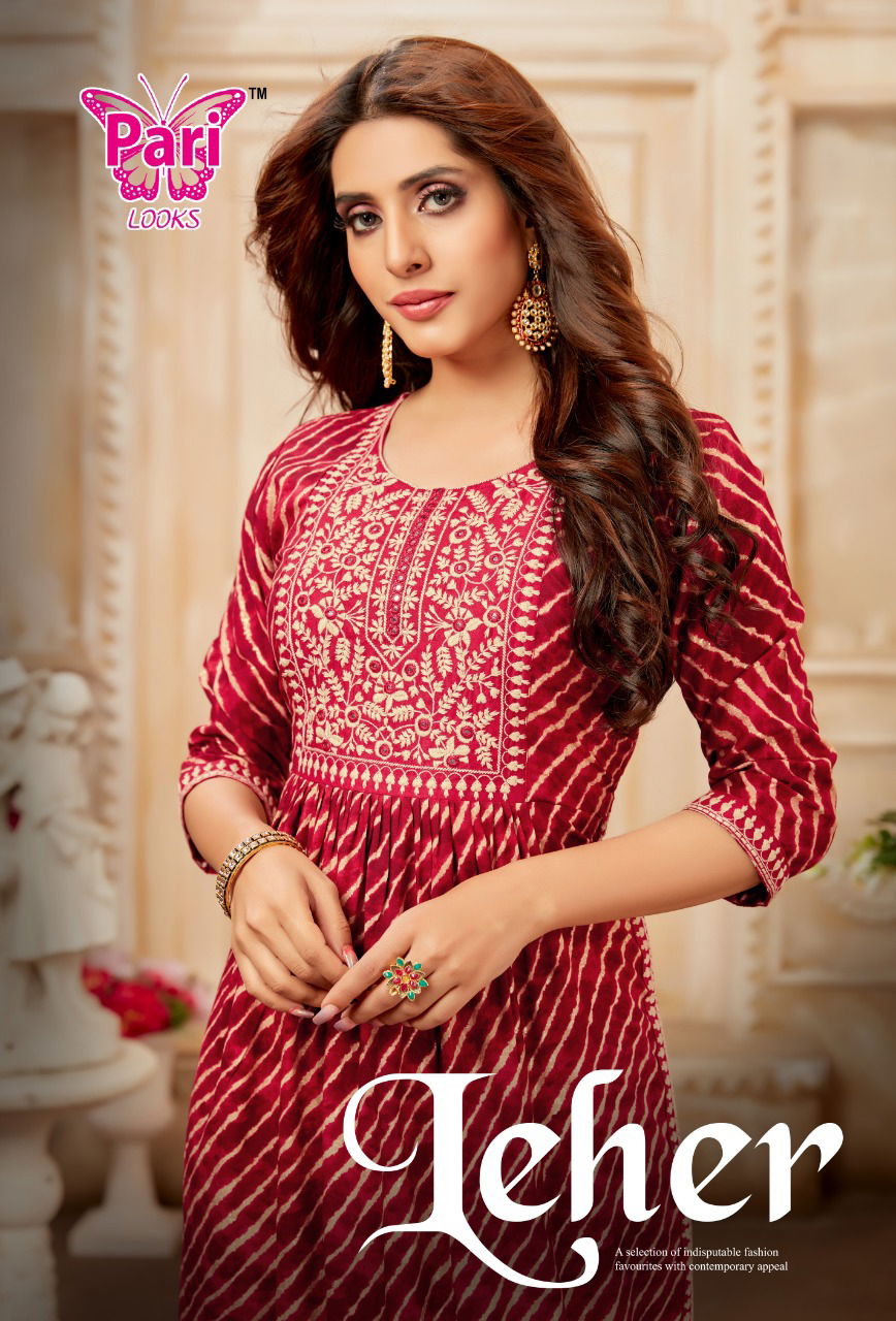 Pari Leher Heavy Festive Wear Wholesale Designer Kurtis